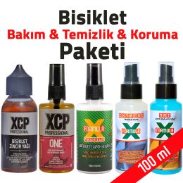 5 'i 1 arada 100ml Bisiklet Bakım & Temizlik & Koruma Paketi