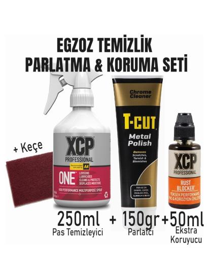 Motosiklet Egzoz Temizlik & Parlatma & Koruma Paketi No:3 (XCP & T-Cut)