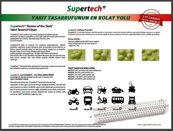 Supertech Yakıt Tasarruf Cihazı/ Motosiklet-Otomobil-Tekne-Yat vb - 4